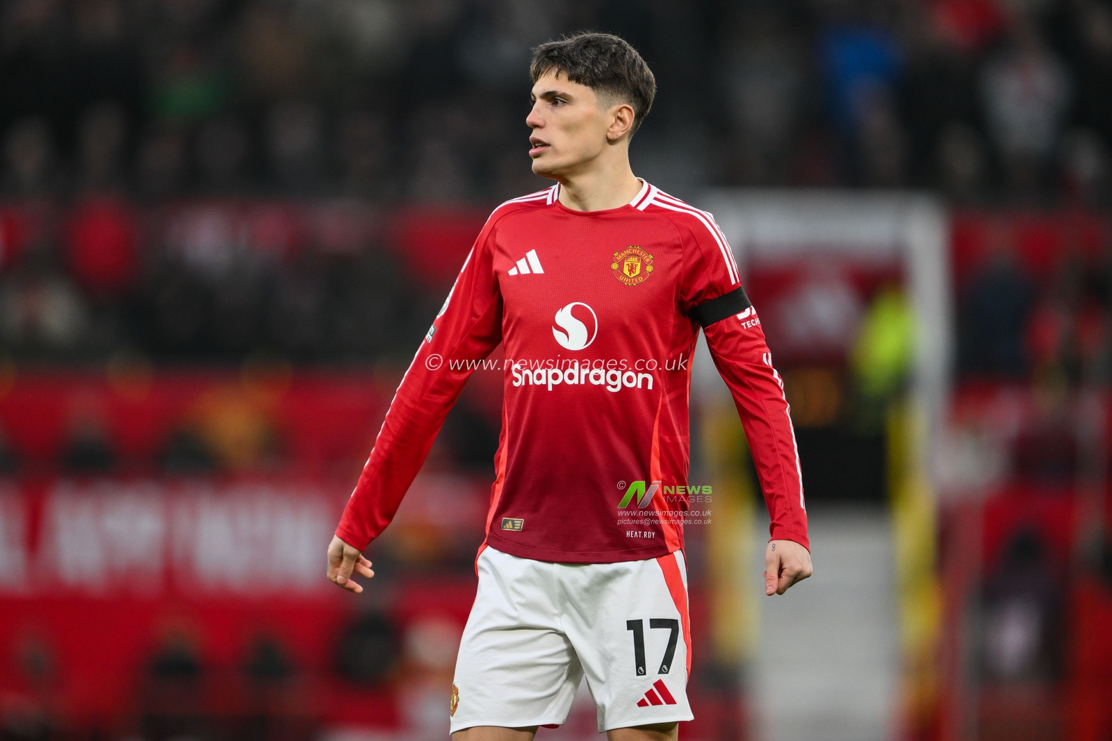Alejandro Garnacho of Manchester United during the Premier League match Manchester United vs Brighton and Hove Albion at Old Trafford, Manchester, United Kingdom, 19th January 2025

(Photo by Craig Thomas/News Images)
