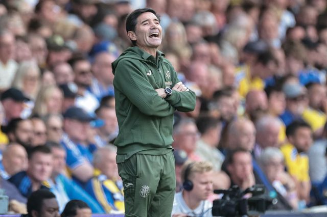 Marcelino Garcia Toral head coach of Villarreal reacts in the technical area during the Pre-season friendly match Leeds United vs Villarreal at Elland Road, Leeds, United Kingdom, 2nd August 2025

(Photo by Mark Cosgrove/News Images)