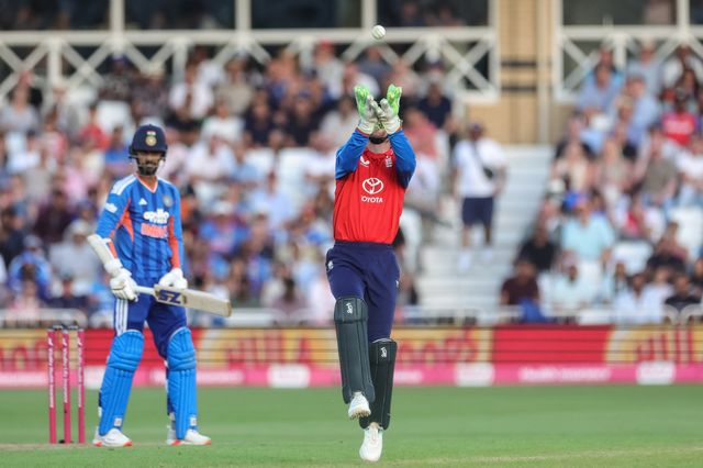 Jos Buttler of England catches out Arshdeep Singh of India during the Third Vitality T20 International match England vs India at Trent Bridge, Nottingham, United Kingdom on 07 July 2026

(Photo by Mark Cosgrove/News Images)