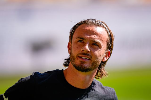 James Maddison of Tottenham Hotspur in the pregame warmup session  during the Premier League match Wolverhampton Wanderers vs Tottenham Hotspur at Molineux, Wolverhampton, United Kingdom on 25 April 2026

(Photo by Maynard Manyowa/News Images)