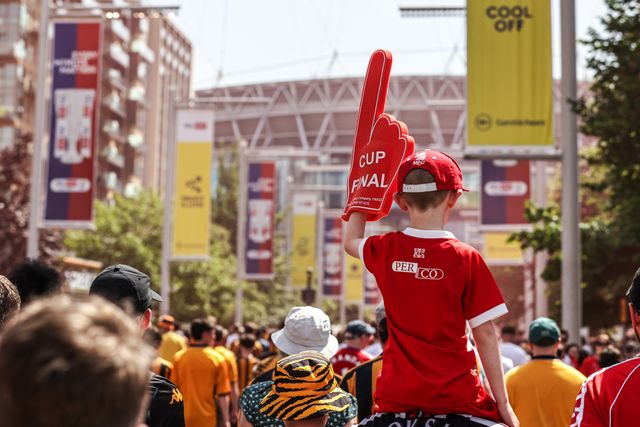 Middlesborough fans make their way up Wembley Way ahead of the Sky Bet Championship Playoffs Final match Hull City vs Middlesbrough at Wembley Stadium, London, United Kingdom on 23 May 2026

(Photo by Alfie Cosgrove/News Images)