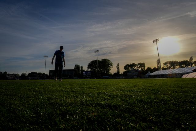 Martin Andersson fields during the Vitality Blast T20 match between Derbyshire Falcons and Durham Cricket at The Central Co-Op County Ground, Derby, United Kingdom on 22 May 2026

(Photo by Maynard Manyowa/News Images)