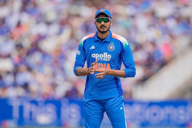 Axar Patel of India during the 1st Metro Bank ODI match England vs India at Edgbaston, Birmingham, United Kingdom on 14 July 2026

(Photo by Maynard Manyowa/News Images)