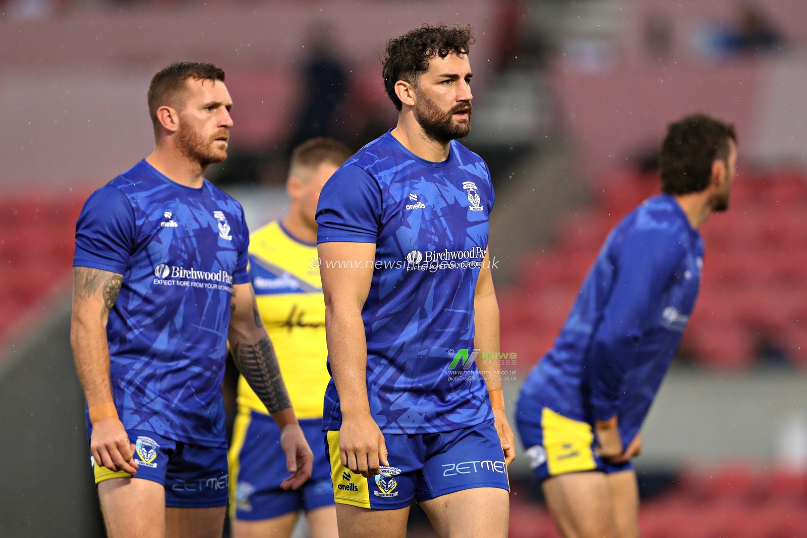 Toby King of Warrington Wolves before the Betfred Super League round 17 match Salford Red Devils vs Warrington Wolves at Salford Community Stadium, Eccles, United Kingdom, 4th July 2025(Photo by Sam Eaden/News Images)