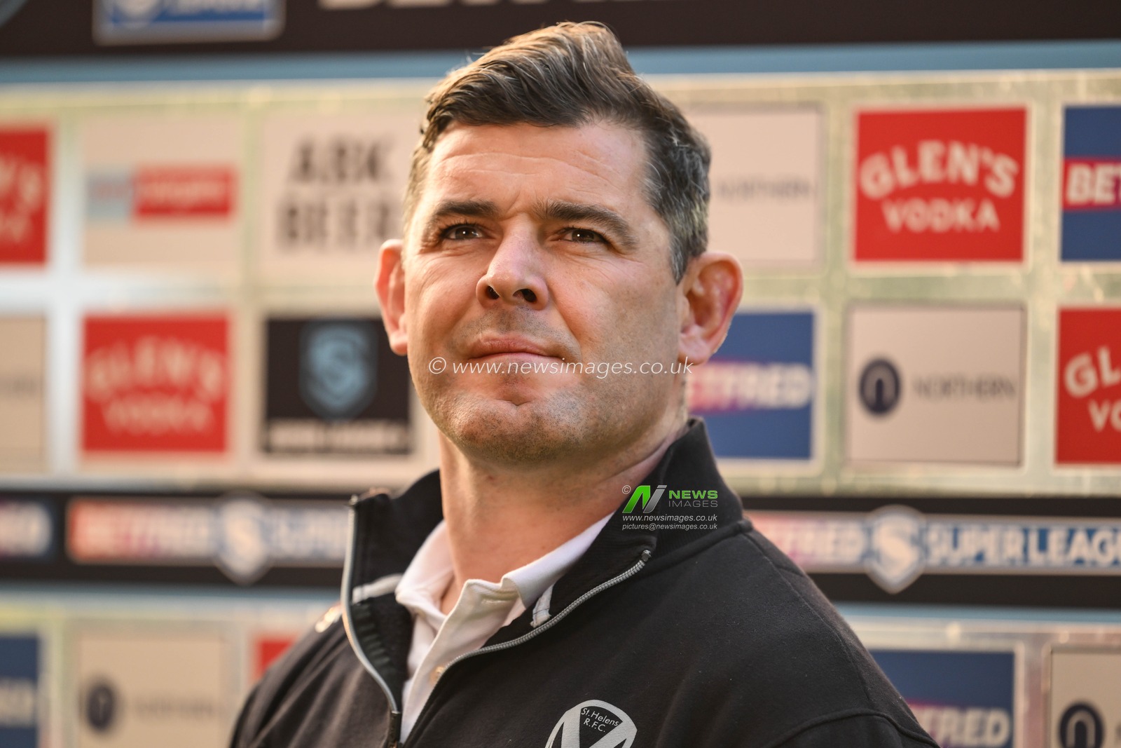 Paul Wellens Head Coach of St. Helens during pre match warm up ahead of the Betfred Super League Round 13 match St Helens vs Catalans Dragons at Totally Wicked Stadium, St Helens, United Kingdom, 31st May 2024

(Photo by Craig Thomas/News Images)