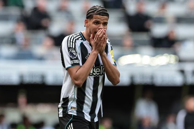 William Osula of Newcastle Untied reacts as he waits for the VAR decision on his goal to make it 1-1 during the Premier League match Newcastle Untied vs Bournemouth at St. James's Park, Newcastle, United Kingdom on 18 April 2026

(Photo by Mark Cosgrove/News Images)