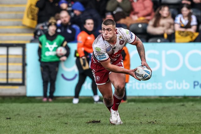 Brad O'Neill of Wigan Warriors in action during the Betfred Super League round 1 match Castleford Tigers vs Wigan Warriors at OneBore Stadium, Castleford, Untied Kingdom on 15 February 2026

(Photo by Alfie Cosgrove/News Images)