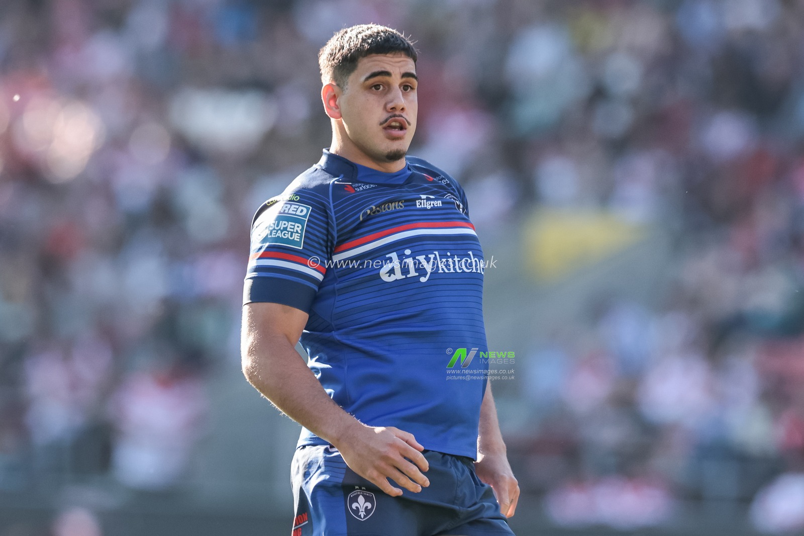 Caleb Hamlin-Uele of Wakefield Trinity during the Betfred Super League round 9 match St Helens vs Wakefield Trinity at The BrewDog Stadium, St Helens, United Kingdom on 25 April 2026

(Photo by Mark Cosgrove/News Images)