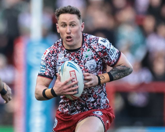 Adam Cook of Leigh Leopards during the Betfred Super League round 6 match Leigh Leopards vs Toulouse at Leigh Sports Village, Leigh, United Kingdom on 28 March 2026

(Photo by Mark Cosgrove/News Images)