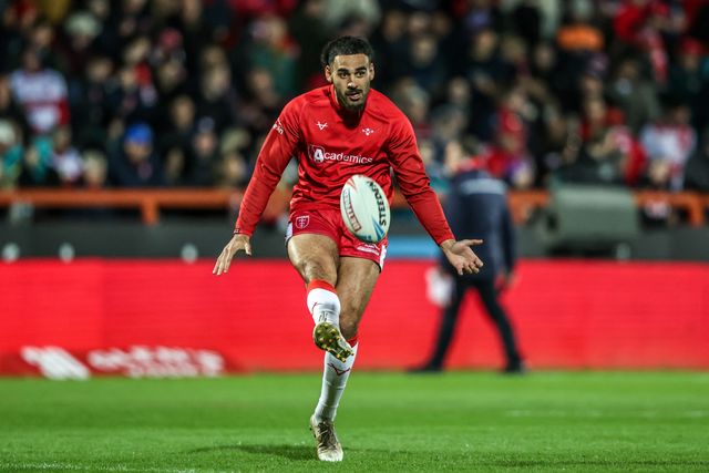 Tyrone May of Hull KR in the pre-game warm up during the Betfred Super League round 6 match Hull KR vs St Helens at Sewell Group Craven Park, Hull, United Kingdom on 27 March 2026

(Photo by Alfie Cosgrove/News Images)