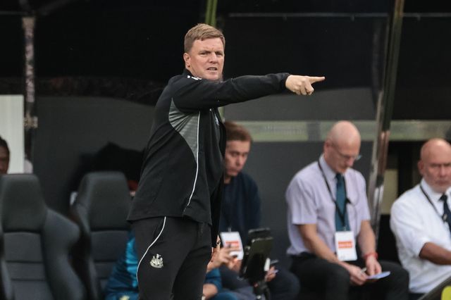 Eddie Howe manager of Newcastle United reacts in the technical area during the Pre-season friendly Newcastle United vs Espanyol at St. James's Park, Newcastle, United Kingdom, 8th August 2025

(Photo by Mark Cosgrove/News Images)