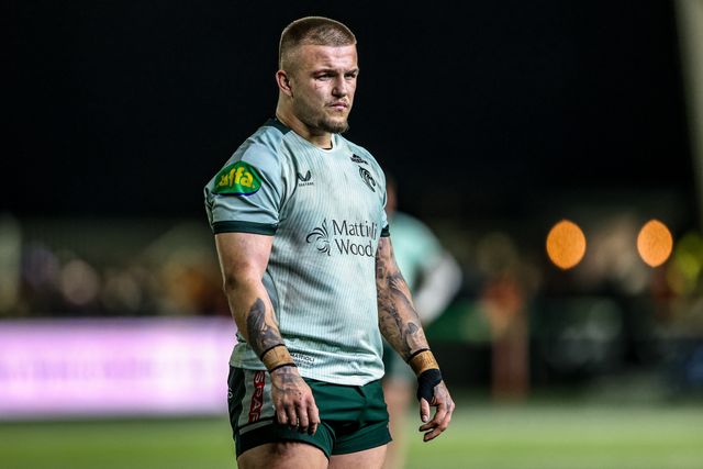 Finn Theobald-Thomas of Leicester Tigers during the Premiership Rugby Cup match Newcastle Red Bulls vs Leicester Tigers at Kingston Park, Newcastle, United Kingdom, 31st October 2025

(Photo by Alfie Cosgrove/News Images)

*** GER AUT SUI OUT ***