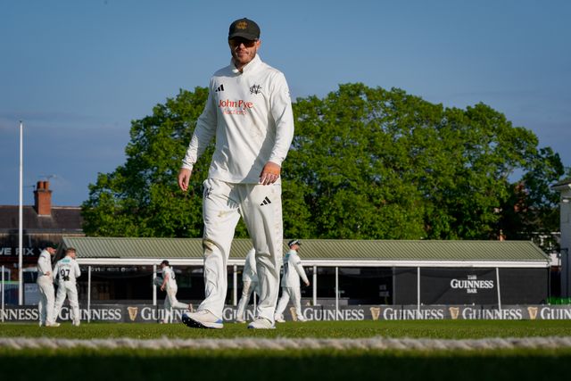 Ben Slater during the County Championship Division One day 3 Leicestershire vs Nottinghamshire at Grace Road, Leicester, United Kingdom on 03 May 2026

(Photo by Maynard Manyowa/News Images)