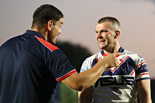 Max Jowitt of Wakefield Trinity after the Betfred Super League round 15 match Wakefield Trinity vs Wigan Warriors at DIY Kitchens Stadium, Wakefield, United Kingdom, 20th June 2025

(Photo by Sam Eaden/News Images)
