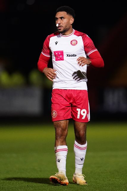 Jamie Reid of Stevenage during the Sky Bet League One match Stevenage vs Barnsley at Lamex Stadium, Stevenage, United Kingdom on 21st April 2026

(Photo by Harvey Murphy/News Images)