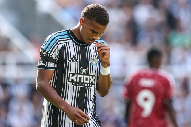 Malick Thiaw of Newcastle United during the Premier League match Newcastle Untied vs Liverpool at St. James's Park, Newcastle, United Kingdom on 23 August 2026

(Photo by Alfie Cosgrove/News Images)