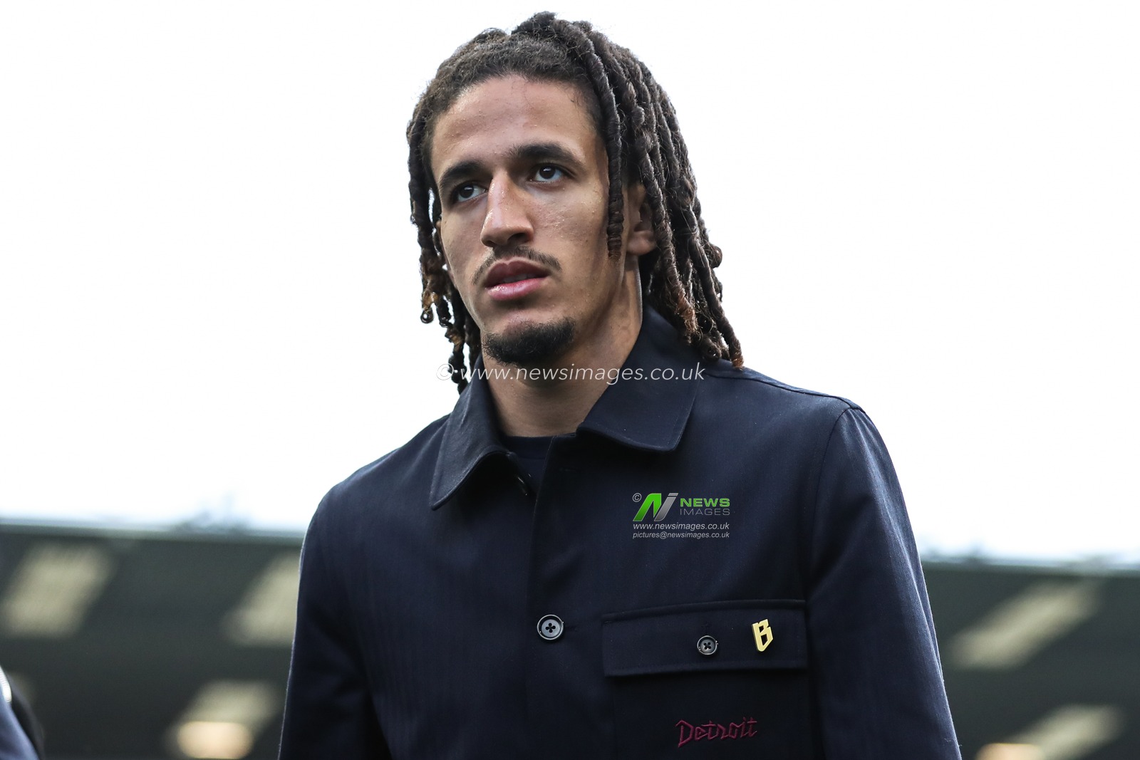 Hannibal Mejbri of Burnley arrives at stadium ahead of the Premier League match Burnley vs Chelsea at Turf Moor, Burnley, United Kingdom, 22nd November 2025

(Photo by Jorge Horsted/News Images)

*** GER AUT SUI OUT ***