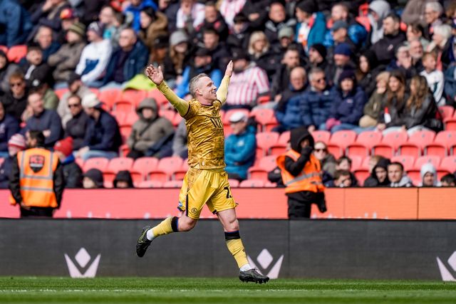 Adam Forshaw of Blackburn Rovers celebrates his goal to make it  0-1 during the Sky Bet Championship match Stoke City vs Blackburn Rovers at Bet365 Stadium, Stoke On Trent, United Kingdom on 11 April 2026

(Photo by Maynard Manyowa/News Images)
