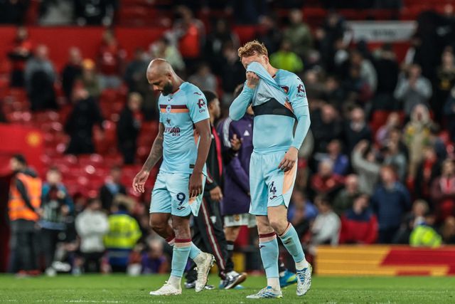A dejected Sepp van den Berg of Brentford as the full time whistle is blown during the Premier League match Manchester United vs Brentford at Old Trafford, Manchester, United Kingdom on 27 April 2026

(Photo by Mark Cosgrove/News Images)