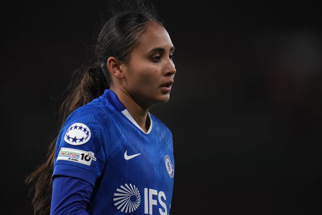 Alyssa Thompson of Chelsea during the UEFA Women's Champions League Quarter-finals match Arsenal vs Chelsea at Arsenal Stadium, London, United Kingdom on 24 March 2026

(Photo by Harvey Murphy/News Images)