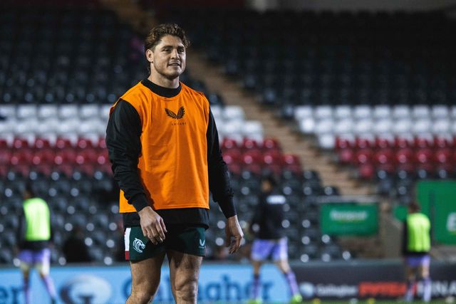 James O’Conor during the warmup before the Gallagher Premiership match Leicester Tigers vs Gloucester Rugby at Mattioli Woods Welford Road Stadium, Leicester, United Kingdom, 19th December 2025

(Photo by Craig Evans/News Images)

*** GER AUT SUI OUT ***