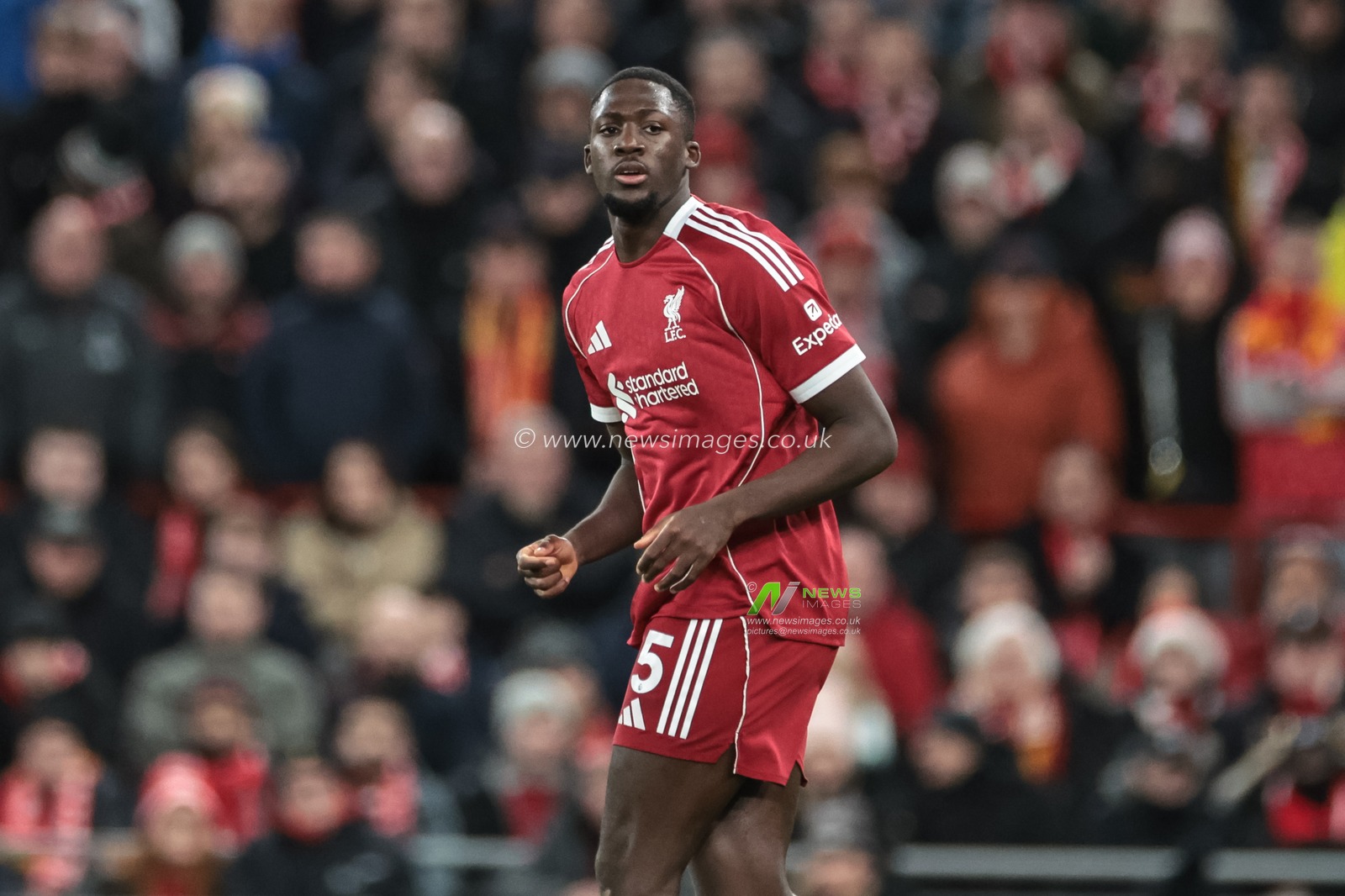 Ibrahima Konate of Liverpool during the Premier League match Liverpool vs Wolverhampton Wanderers at Anfield, Liverpool, United Kingdom, 27th December 2025

(Photo by Mark Cosgrove/News Images)

*** GER AUT SUI OUT ***
