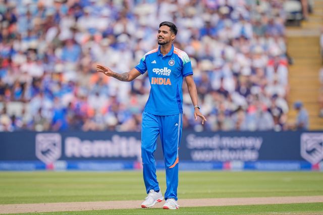 Gurnoor Brar of India appeals during the 1st Metro Bank ODI match England vs India at Edgbaston, Birmingham, United Kingdom on 14 July 2026

(Photo by Maynard Manyowa/News Images)