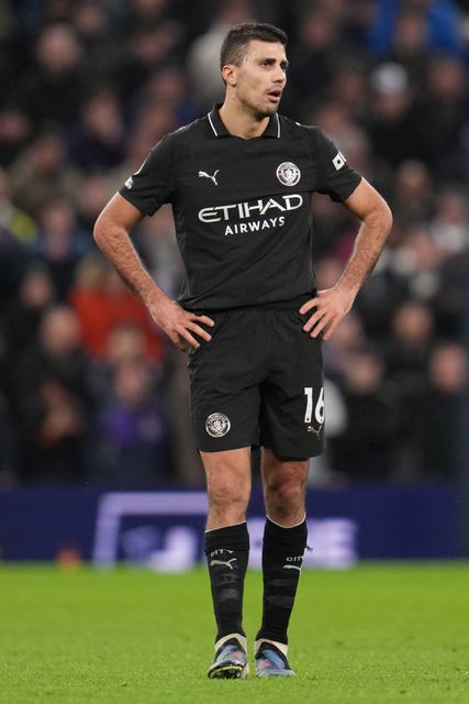 Rodri of Manchester City during the Premier League match Tottenham Hotspur vs Manchester City at Tottenham Hotspur Stadium, London, United Kingdom, 1st February 2026

(Photo by Harvey Murphy/News Images)