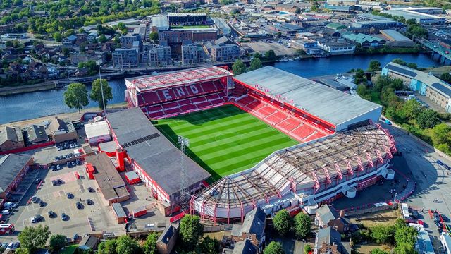 A general view of the pitch and stands during the Carabao Cup round 2 match Nottingham Forest vs Leeds Rhinos at City Ground, Nottingham, United Kingdom on 25 August 2026

(Photo by Maynard Manyowa/News Images)