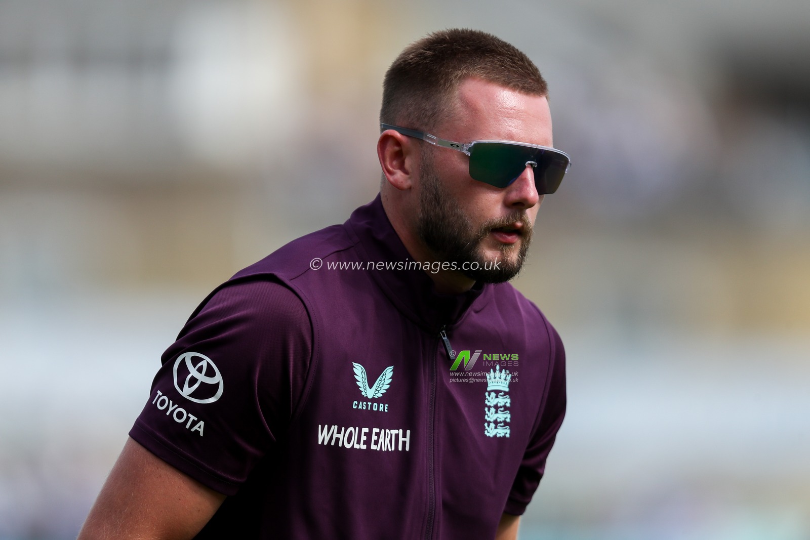 Gus Atkinson of England warms up prior to the 5th Rothesay Test Match Day 3 England vs India at The Kia Oval, London, United Kingdom, 2nd August 2025

(Photo by Izzy Poles/News Images)