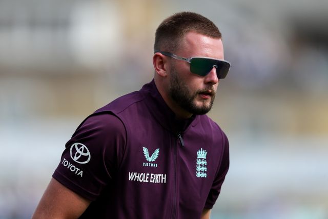Gus Atkinson of England warms up prior to the 5th Rothesay Test Match Day 3 England vs India at The Kia Oval, London, United Kingdom, 2nd August 2025

(Photo by Izzy Poles/News Images)