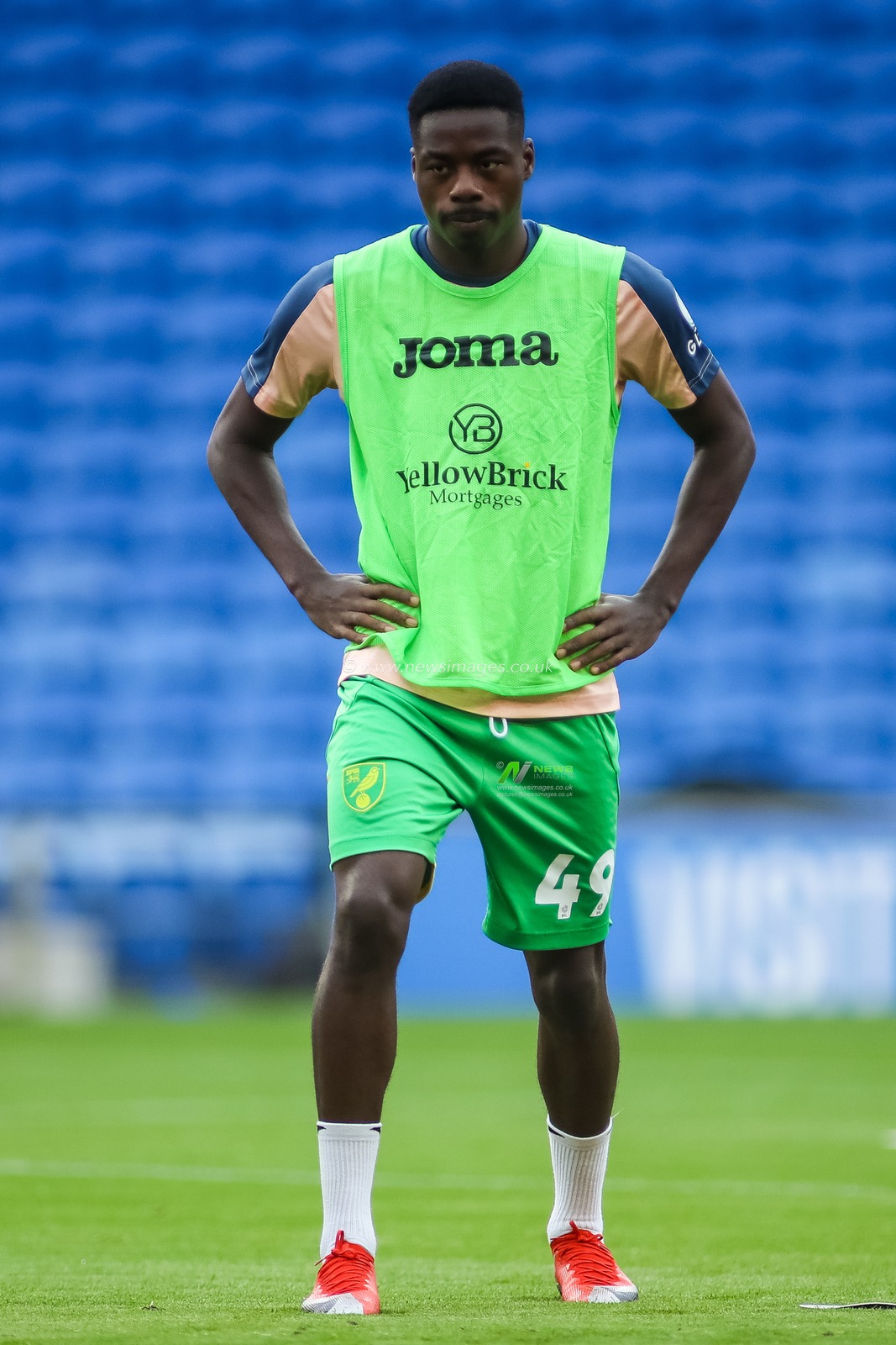 Anthony Musaba of Norwich City warms-up ahead of the Carabao Cup round 2 match Cardiff City vs Norwich City at Cardiff City Stadium, Cardiff, United Kingdom on 25 August 2026

(Photo by Andrew Lewis/News Images)