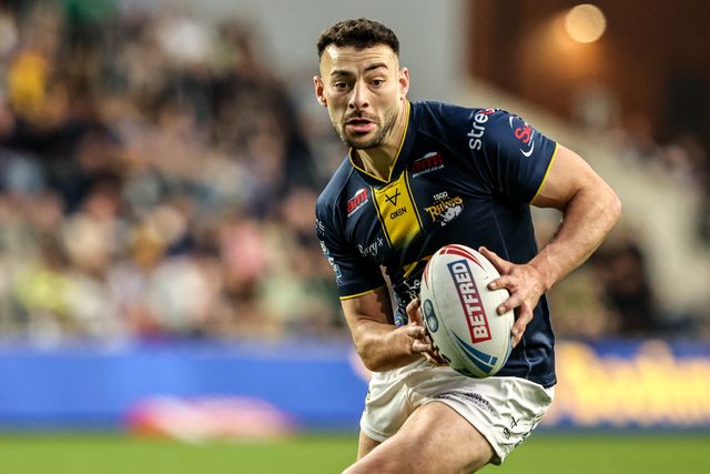 Jake Connor of Leeds Rhinos during the Betfred Super League round 10 match Leeds Rhinos vs Wakefield Trinity at AMT Headingley Stadium, Leeds, United Kingdom on 01 May 2026

(Photo by Alfie Cosgrove/News Images)