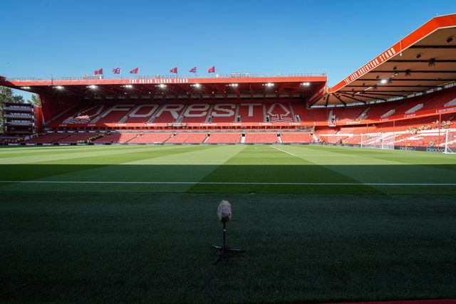 A general view of the pitch and stands during the Carabao Cup round 2 match Nottingham Forest vs Leeds Rhinos at City Ground, Nottingham, United Kingdom on 25 August 2026

(Photo by Maynard Manyowa/News Images)