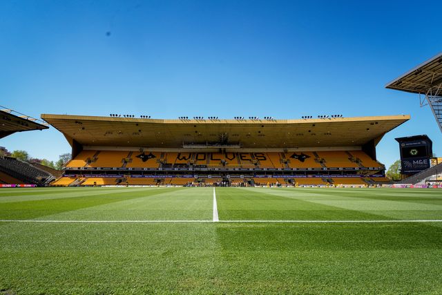 A general view of the pitch and stands during the Premier League match Wolverhampton Wanderers vs Tottenham Hotspur at Molineux, Wolverhampton, United Kingdom on 25 April 2026

(Photo by Maynard Manyowa/News Images)