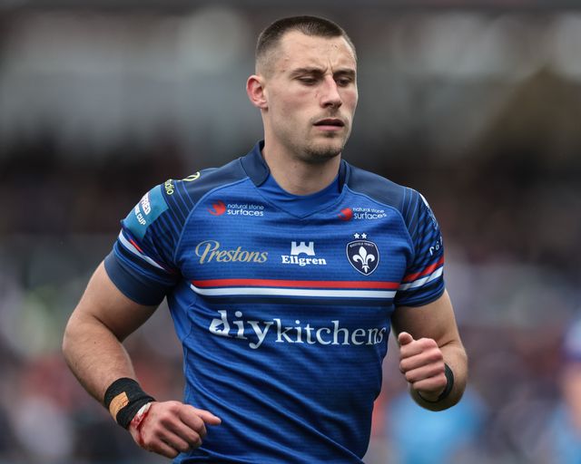 Oliver Pratt of Wakefield Trinity during the Betfred Challenge Cup Quarter Final match Wakefield Trinity vs Wigan Warriors at DIY Kitchens Stadium, Wakefield, United Kingdom on 12 April 2026

(Photo by Mark Cosgrove/News Images)