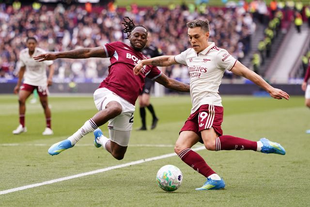 during the Premier League match West Ham United vs Arsenal at London Stadium, London, United Kingdom on 10 May 2026

(Photo by Harvey Murphy/News Images)