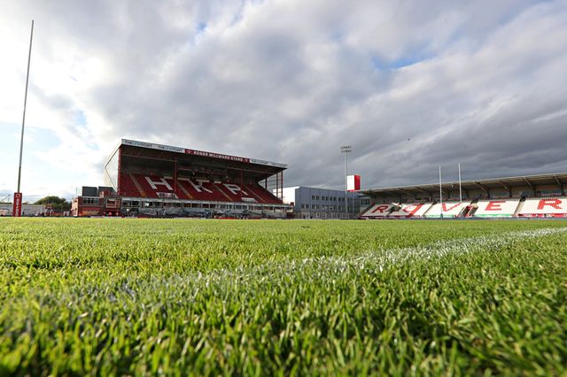 A general view of Sewell Group Craven Park before the Betfred Super League round 27 match Hull KR vs Warrington Wolves at Sewell Group Craven Park, Kingston upon Hull, United Kingdom, 18th September 2025(Photo by Sam Eaden/News Images)