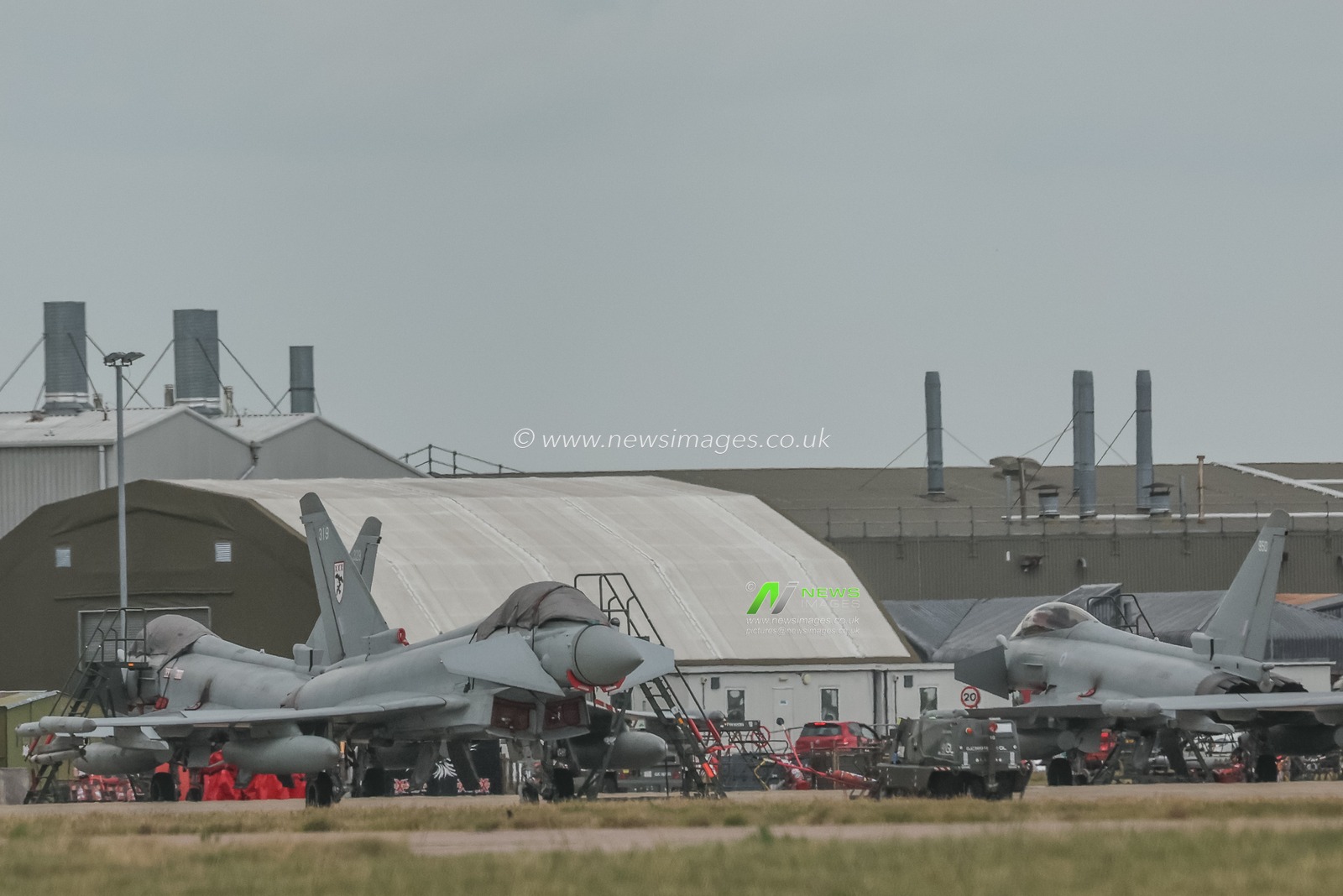 RAF Eurofighter Typhoon FGR4 takes off at RAF Coningsby, Coningsby, United Kingdom, 28th May 2025

(Photo by Mark Cosgrove/News Images)