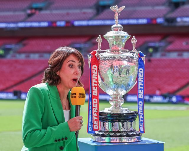 BBC Sports presenter Tanya Arnold during the Betfred Women's Challenge Cup Final Wigan Warriors vs St Helens at Wembley Stadium, London, United Kingdom on 30 May 2026

(Photo by Mark Cosgrove/News Images)