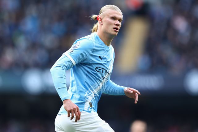Erling Haland of Manchester City during the Premier League match Manchester City vs Brentford at The City in the Community Etihad Stadium, Manchester, United Kingdom on 09 May 2026

(Photo by Jorge Horsted/News Images)