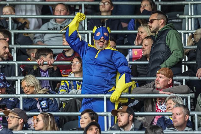 Warrington fans during the Betfred Magic Weekend 2025 match Huddersfield Giants vs Hull FC at St. James's Park, Newcastle, United Kingdom, 4th May 2025

(Photo by Mark Cosgrove/News Images)