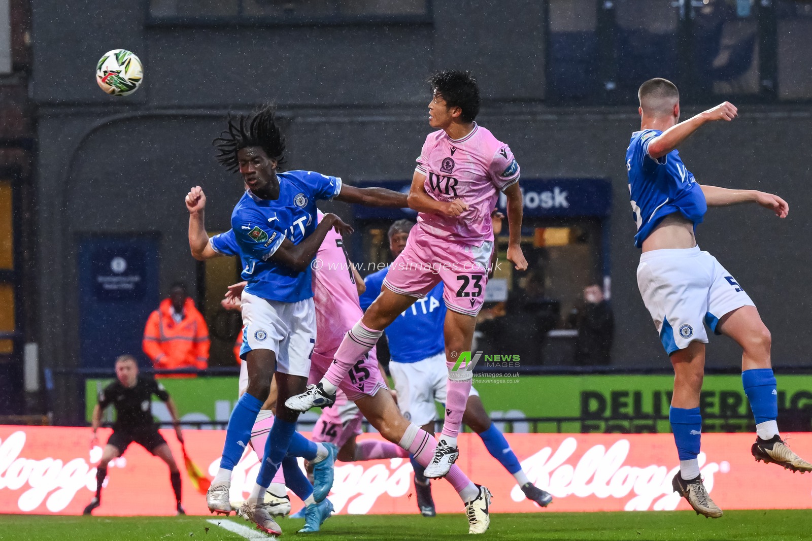 Yuki Ohashi of Blackburn Rovers scores to make it 0-4 during the Carabao Cup match Stockport County vs Blackburn Rovers at Edgeley Park Stadium, Stockport, United Kingdom, 13th August 2024

(Photo by Craig Thomas/News Images)