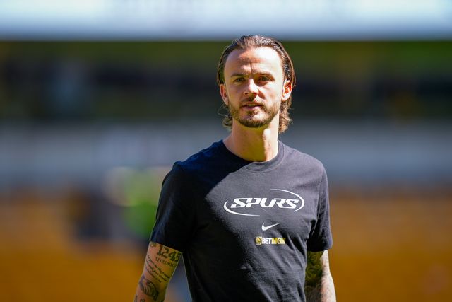 James Maddison of Tottenham Hotspur inspects the pitch prior to kick off during the Premier League match Wolverhampton Wanderers vs Tottenham Hotspur at Molineux, Wolverhampton, United Kingdom on 25 April 2026

(Photo by Maynard Manyowa/News Images)