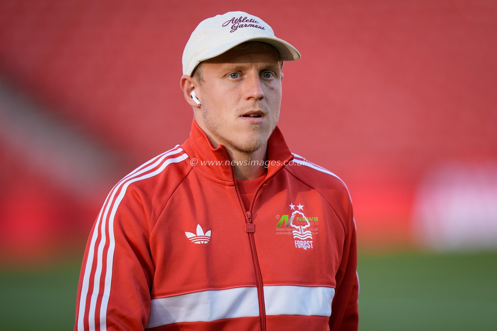 Xaver Schlager of Nottingham Forest inspects the pitch prior to kick off during the Carabao Cup round 2 match Nottingham Forest vs Leeds Rhinos at City Ground, Nottingham, United Kingdom on 25 August 2026

(Photo by Maynard Manyowa/News Images)