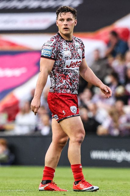 Lachlan Lam of Leigh Leopards during the Betfred Super League round 12 match Leigh Leopards vs Hull FC at Leigh Sports Village, Leigh, United Kingdom on 22 May 2026

(Photo by Alfie Cosgrove/News Images)