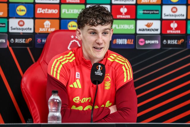 Ryan Yates of Nottingham Forest speaks to the press during the Nottingham Forest pre-match press conference ahead of their UEFA Europa League last 16 match against FC Midtjylland at The Nigel Doughty Academy, Nottingham, United Kingdom on 11 March 2026

(Photo by Alfie Cosgrove/News Images)