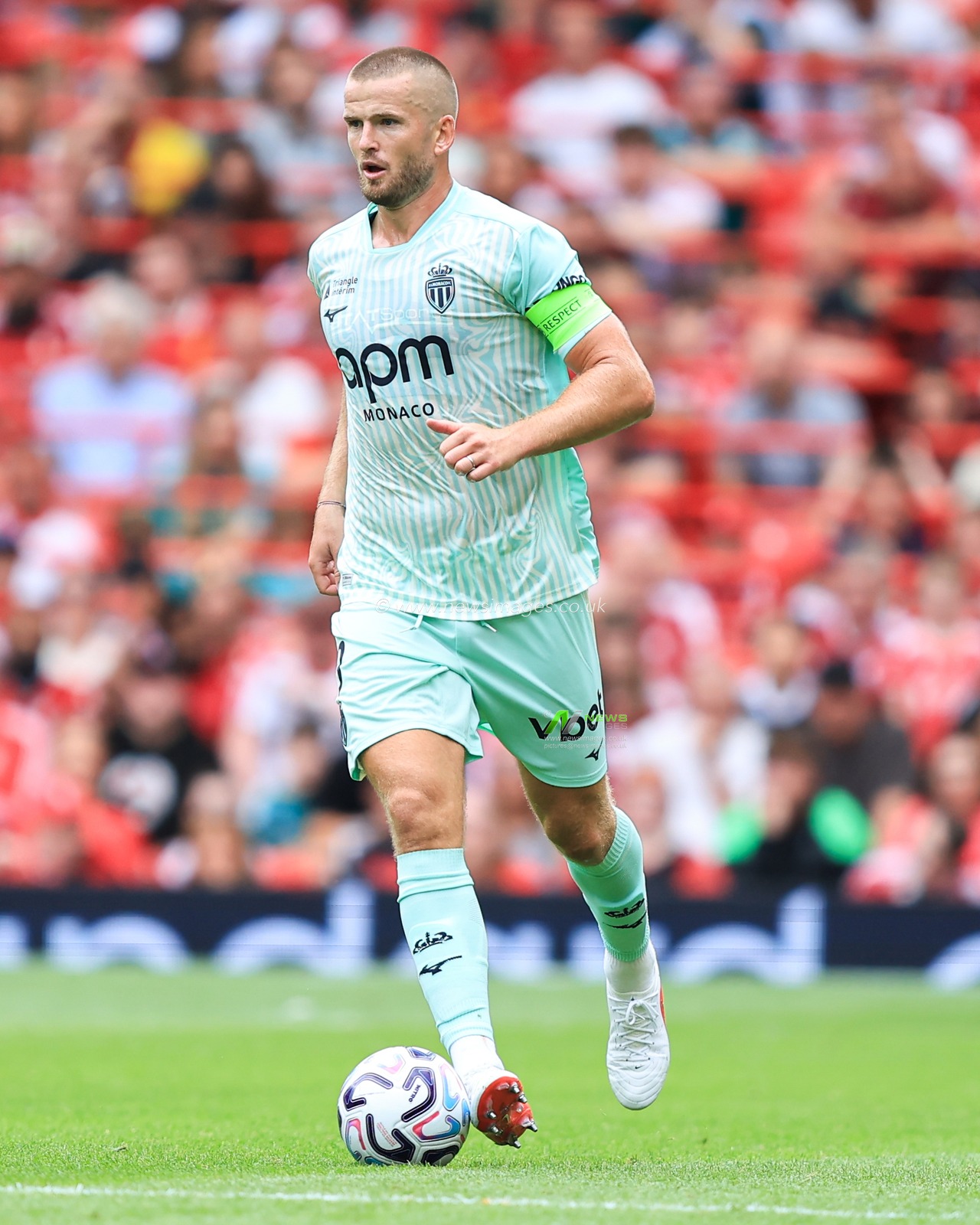 Eric Dier of Monaco with ball at his feet during the pre-season friendly match Liverpool vs Monaco at Anfield, Liverpool, United Kingdom on 09 August 2026

(Photo by Jorge Horsted/News Images)