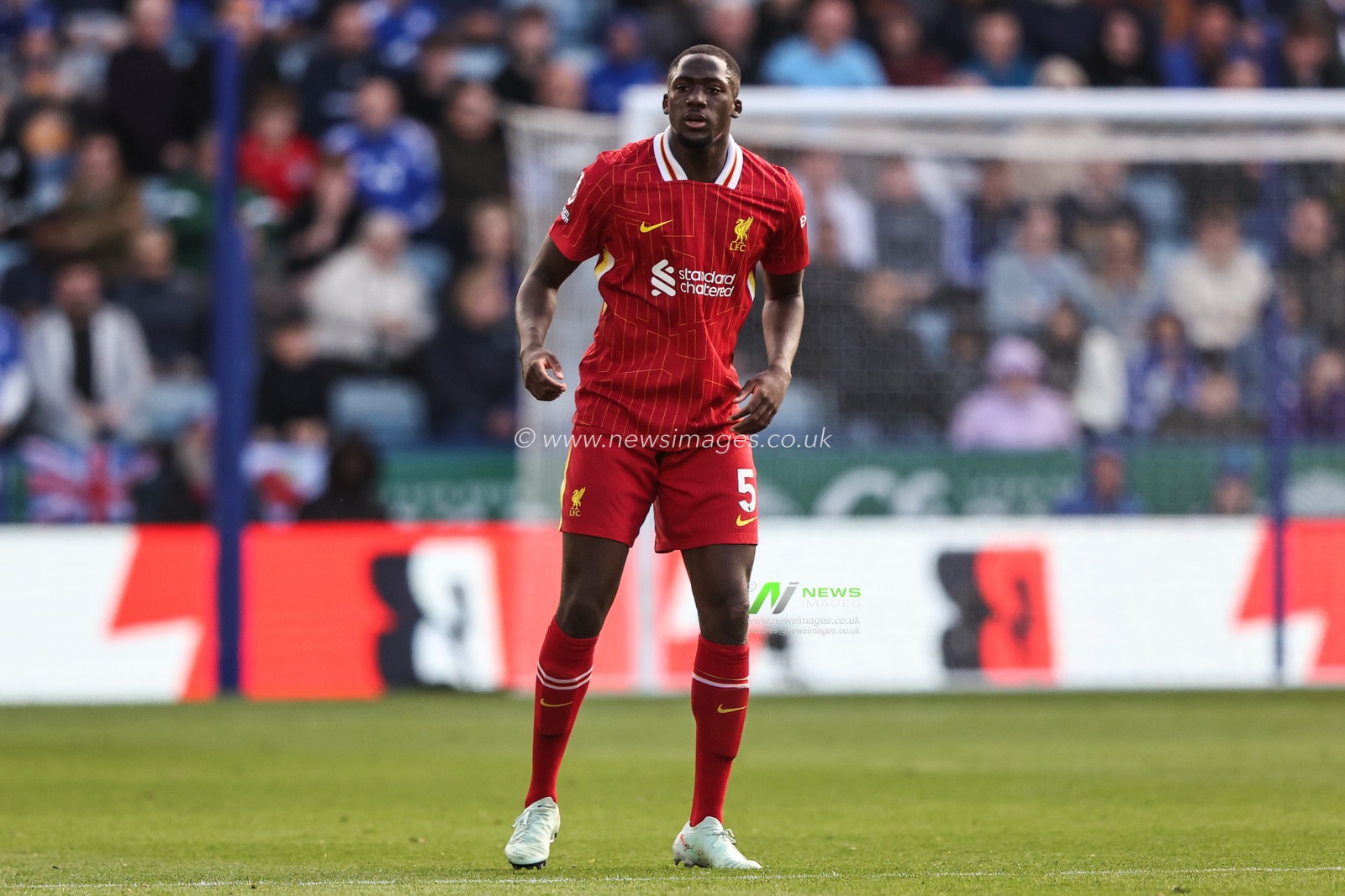 Ibrahima KonatÃ© of Liverpool during the Premier League match Leicester City vs Liverpool at King Power Stadium, Leicester, United Kingdom, 20th April 2025

(Photo by Alfie Cosgrove/News Images)