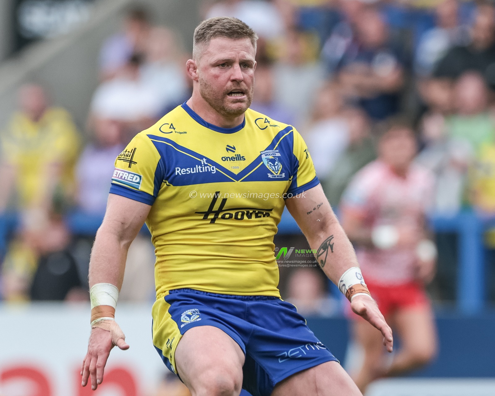 Luke Yates of Warrington Wolves during the Betfred Super League Round 25 match Warrington Wolves vs Leigh Leopards at Halliwell Jones Stadium, Warrington, United Kingdom, 6th September 2025

(Photo by Mark Cosgrove/News Images)